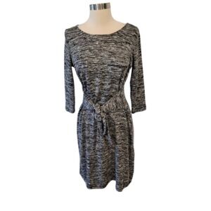 L Love Elegant Charcoal Long Sleeve Dress
